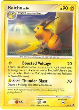 Raichu (27/99) (Prerelease Promo) [Nintendo: Black Star Promos] | Jomio and Rueliete's Cards and Comics