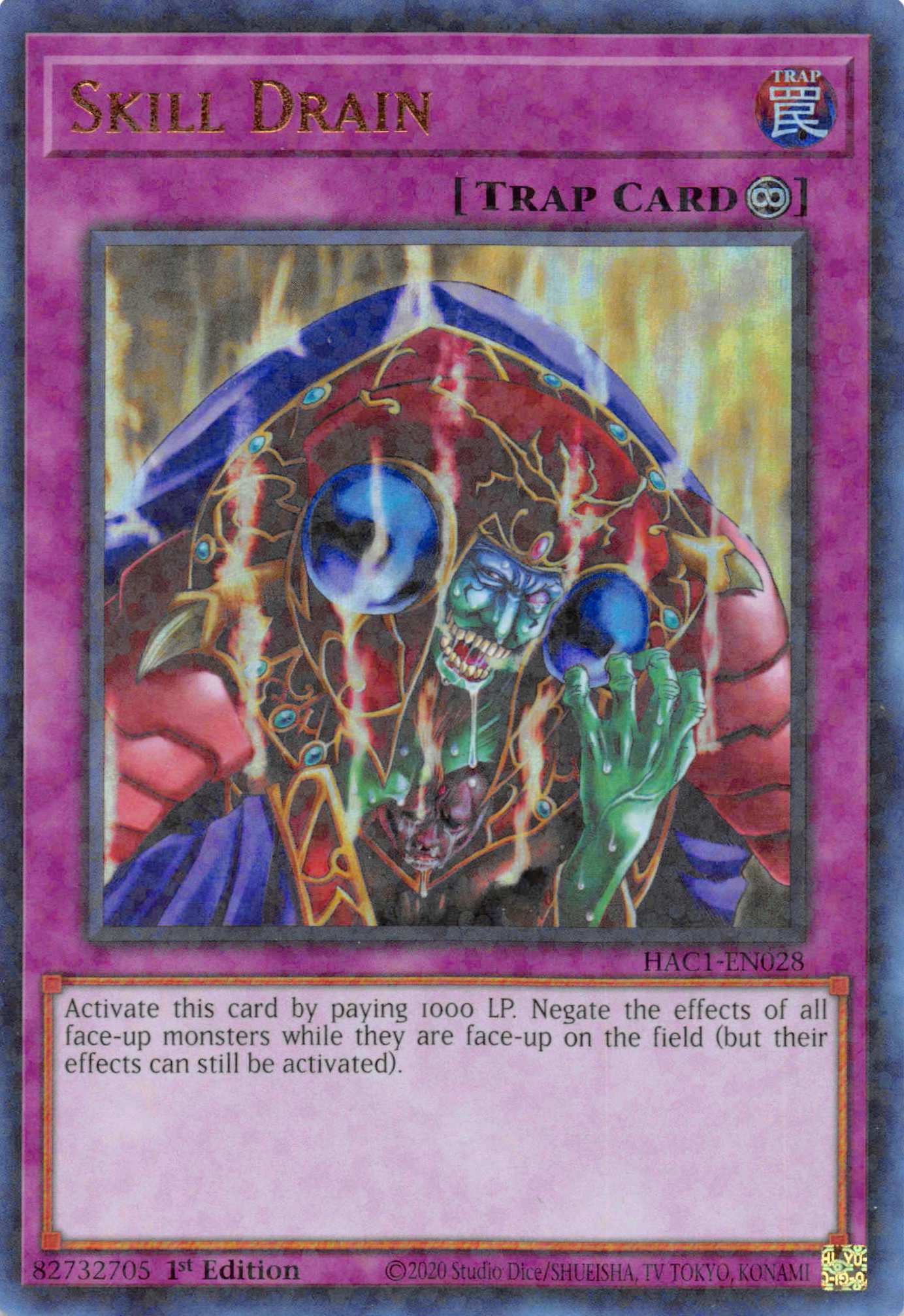 Skill Drain (Duel Terminal) [HAC1-EN028] Parallel Rare | Jomio and Rueliete's Cards and Comics