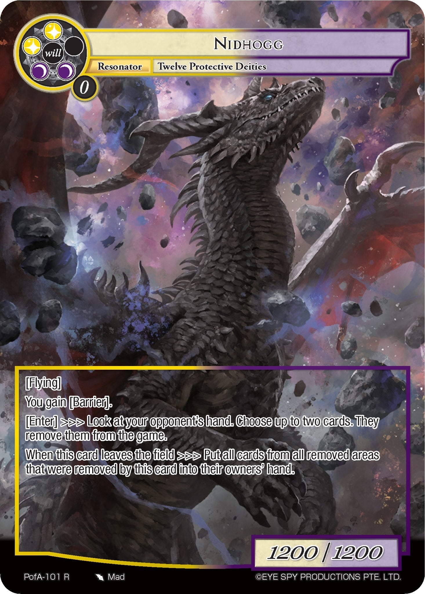 Nidhogg (Full Art) (PofA-101) [Alice Origin IV: Prologue of Attoractia] | Jomio and Rueliete's Cards and Comics