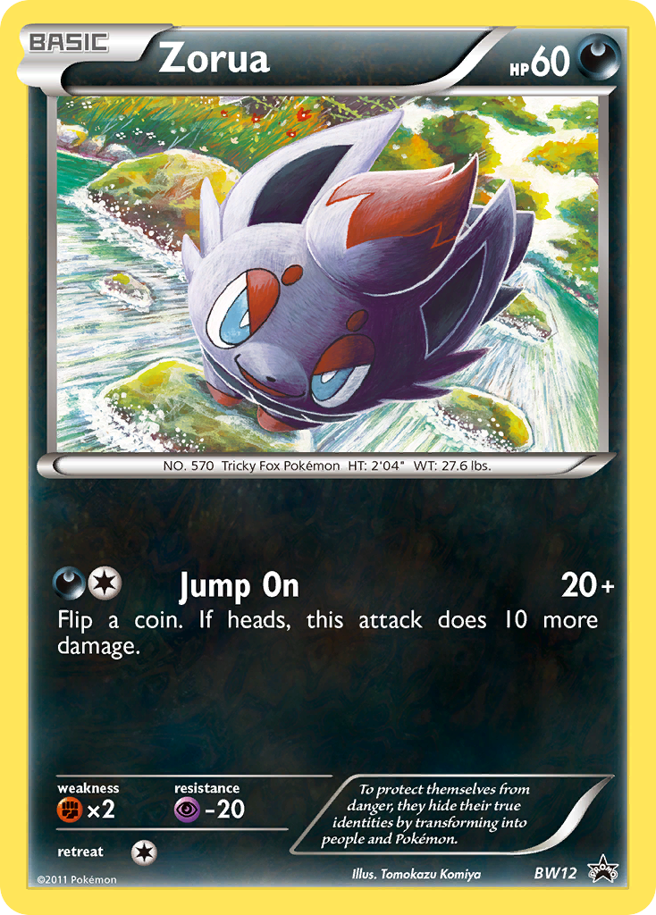 Zorua (BW12) [Black & White: Black Star Promos] | Jomio and Rueliete's Cards and Comics