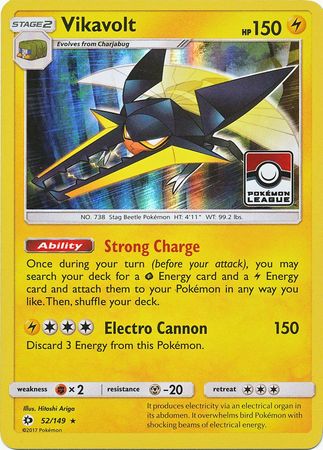 Vikavolt (52/149) (League Promo) [Sun & Moon: Base Set] | Jomio and Rueliete's Cards and Comics