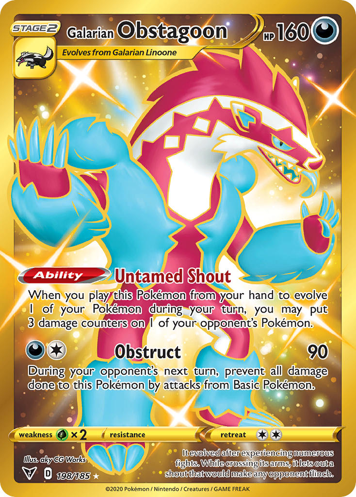 Galarian Obstagoon (198/185) [Sword & Shield: Vivid Voltage] | Jomio and Rueliete's Cards and Comics