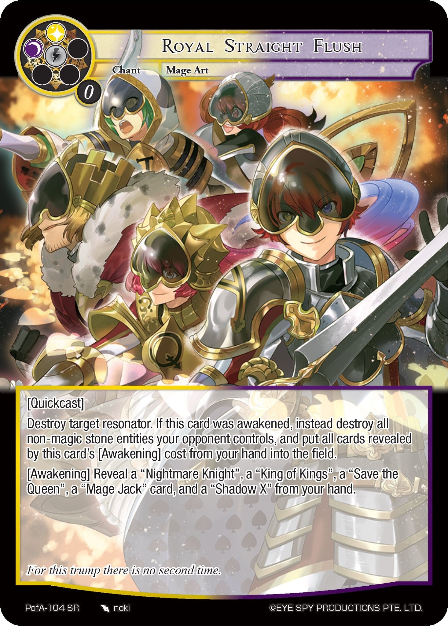Royal Straight Flush (PofA-104) [Alice Origin IV: Prologue of Attoractia] | Jomio and Rueliete's Cards and Comics