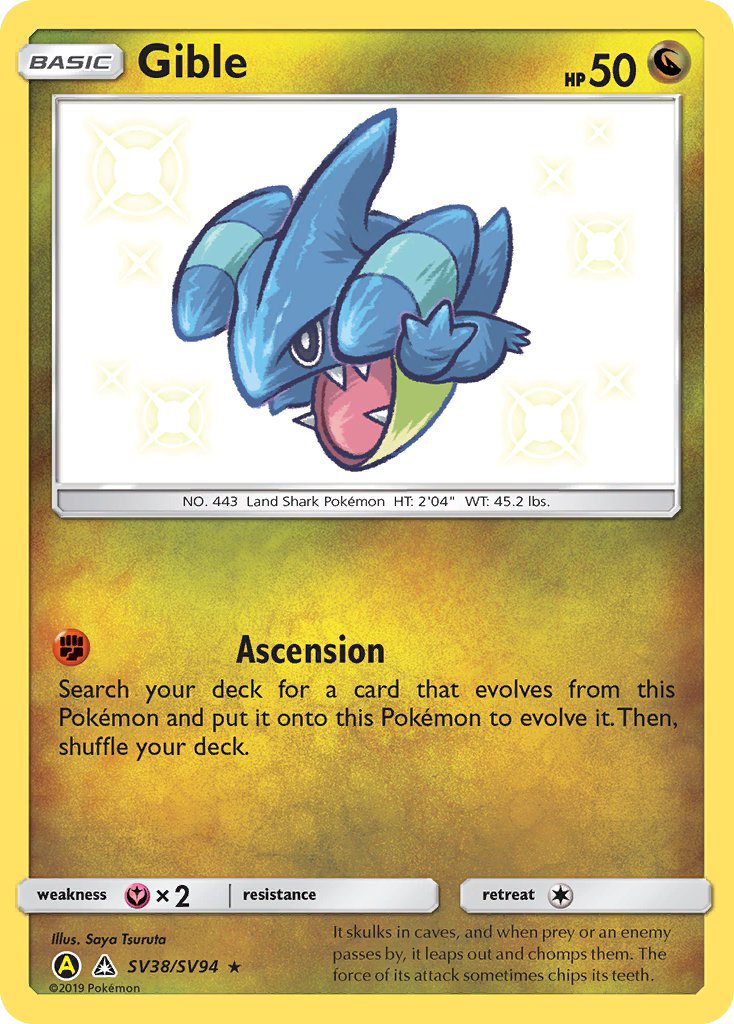 Gible (SV38/SV94) [Sun & Moon: Hidden Fates - Shiny Vault] | Jomio and Rueliete's Cards and Comics