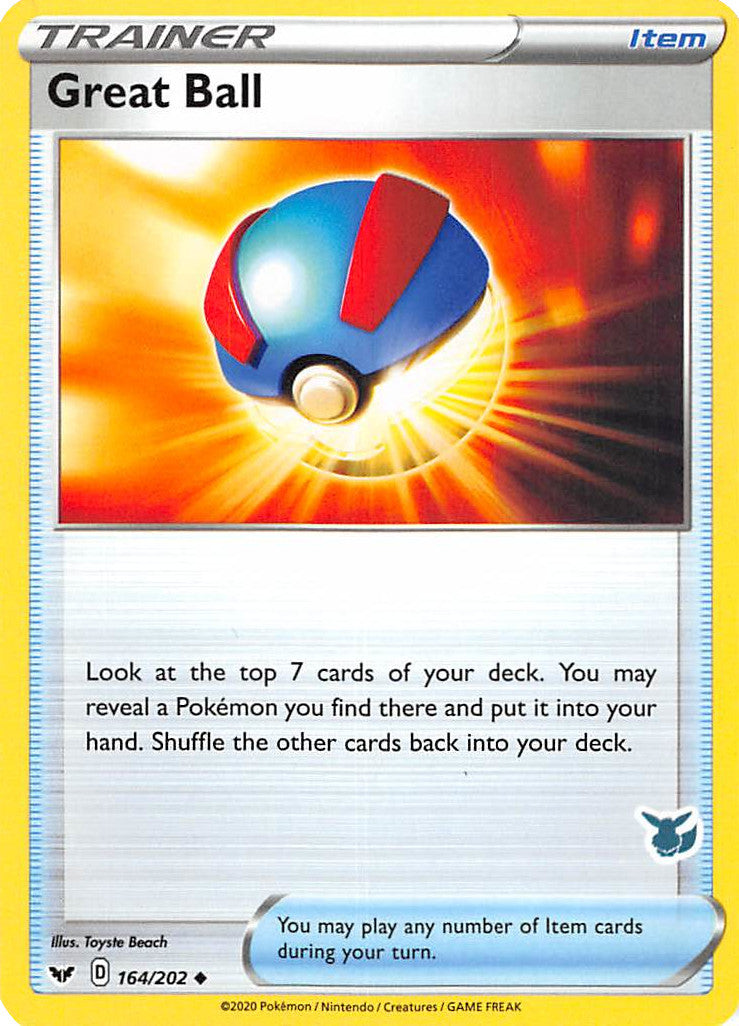 Great Ball (164/202) (Eevee Deck) [Battle Academy 2022] | Jomio and Rueliete's Cards and Comics