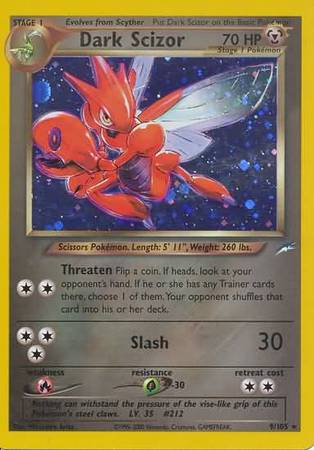 Dark Scizor (9/105) [Neo Destiny Unlimited] | Jomio and Rueliete's Cards and Comics