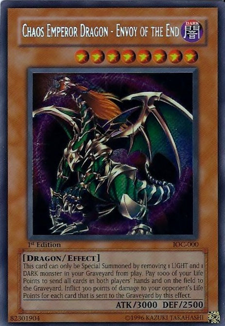 Chaos Emperor Dragon - Envoy of the End [IOC-000] Secret Rare | Jomio and Rueliete's Cards and Comics