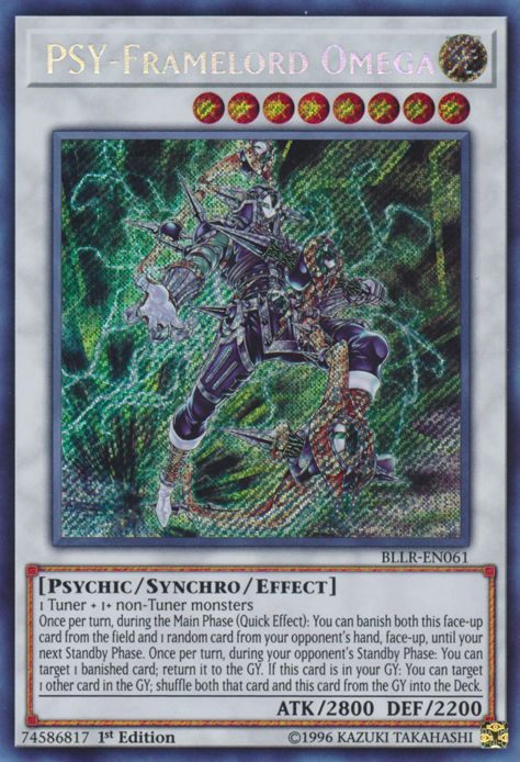 PSY-Framelord Omega [BLLR-EN061] Secret Rare | Jomio and Rueliete's Cards and Comics