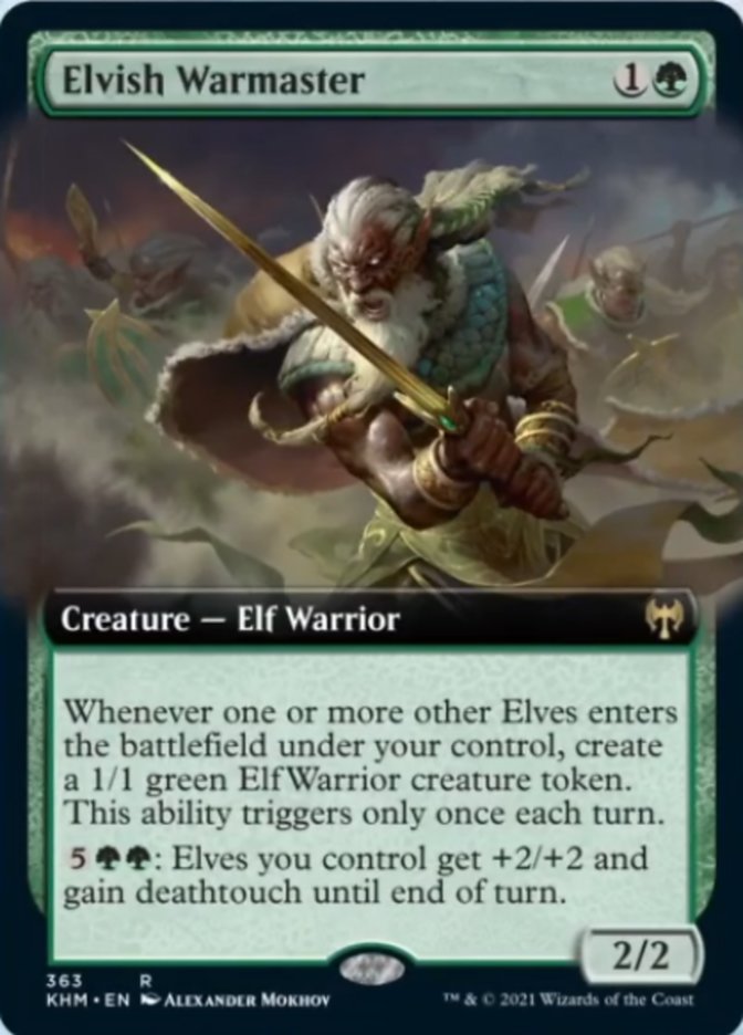 Elvish Warmaster (Extended Art) [Kaldheim] | Jomio and Rueliete's Cards and Comics