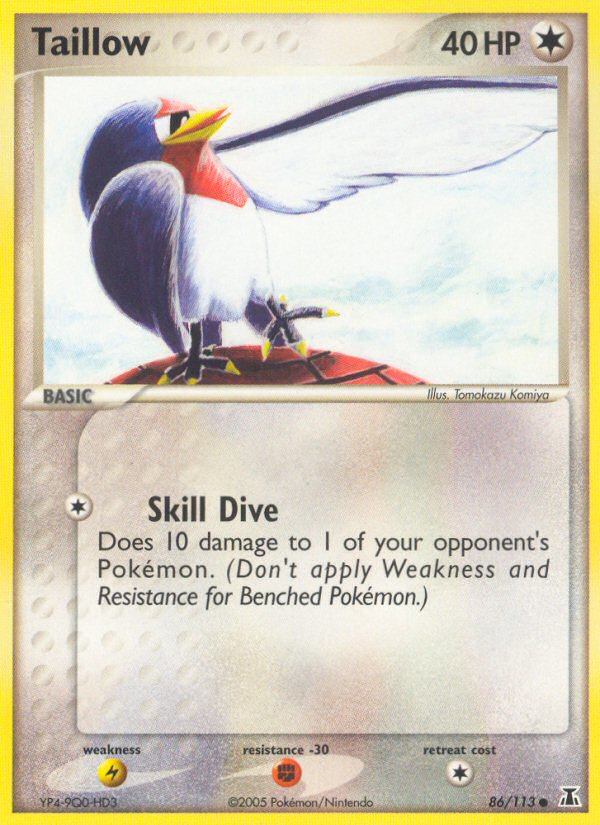 Taillow (86/113) [EX: Delta Species] | Jomio and Rueliete's Cards and Comics