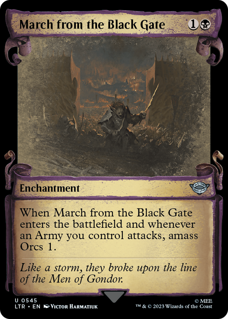 March from the Black Gate [The Lord of the Rings: Tales of Middle-Earth Showcase Scrolls] | Jomio and Rueliete's Cards and Comics