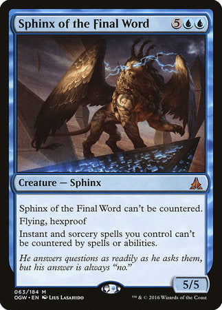 Sphinx of the Final Word [Oath of the Gatewatch] | Jomio and Rueliete's Cards and Comics