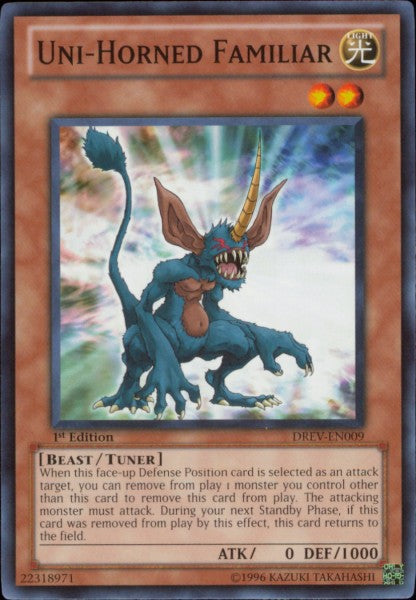 Uni-Horned Familiar [DREV-EN009] Common | Jomio and Rueliete's Cards and Comics