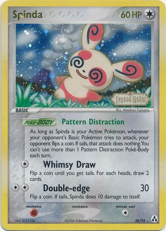 Spinda (26/92) (Stamped) [EX: Legend Maker] | Jomio and Rueliete's Cards and Comics