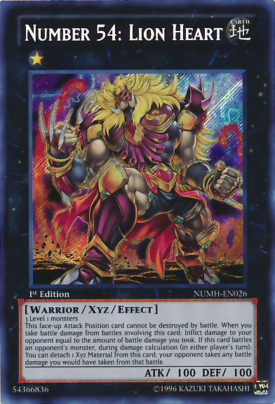 Number 54: Lion Heart [NUMH-EN026] Secret Rare | Jomio and Rueliete's Cards and Comics