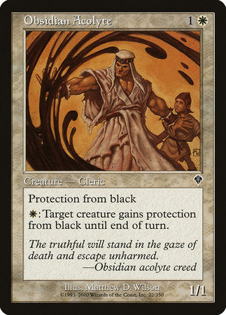 Obsidian Acolyte [Invasion] | Jomio and Rueliete's Cards and Comics