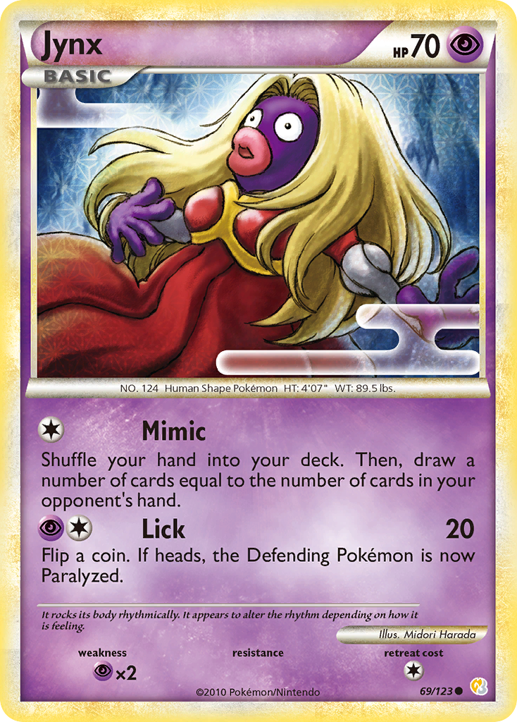 Jynx (69/123) [HeartGold & SoulSilver: Base Set] | Jomio and Rueliete's Cards and Comics