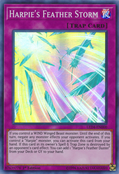 Harpie's Feather Storm [LED4-EN000] Super Rare | Jomio and Rueliete's Cards and Comics