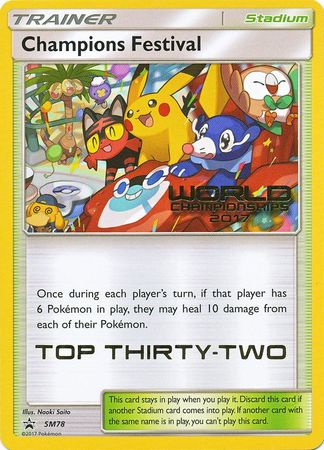 Champions Festival(SM78) (2017 Top Thirty Two) [Sun & Moon: Black Star Promos] | Jomio and Rueliete's Cards and Comics