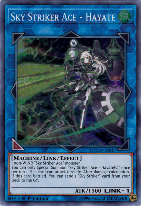 Sky Striker Ace - Hayate [CYHO-EN047] Super Rare | Jomio and Rueliete's Cards and Comics