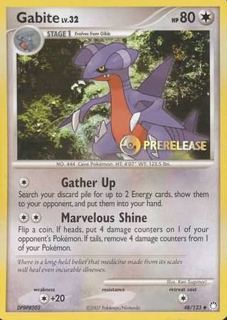 Gabite (48/123) (Prerelease Promo) [Diamond & Pearl: Black Star Promos] | Jomio and Rueliete's Cards and Comics