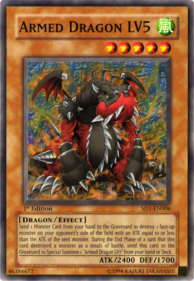 Armed Dragon LV5 [SD1-EN006] Common | Jomio and Rueliete's Cards and Comics