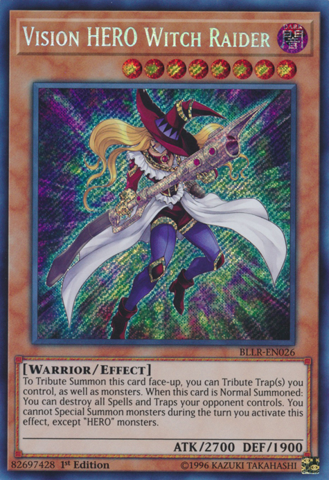 Vision HERO Witch Raider [BLLR-EN026] Secret Rare | Jomio and Rueliete's Cards and Comics