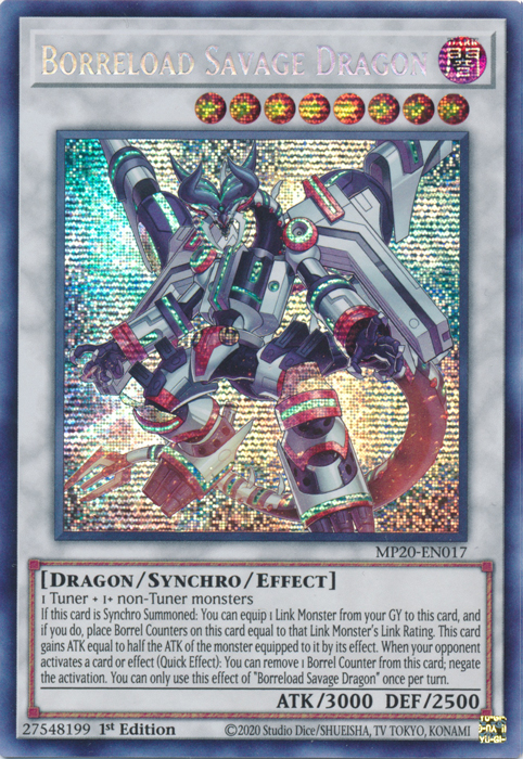 Borreload Savage Dragon [MP20-EN017] Prismatic Secret Rare | Jomio and Rueliete's Cards and Comics