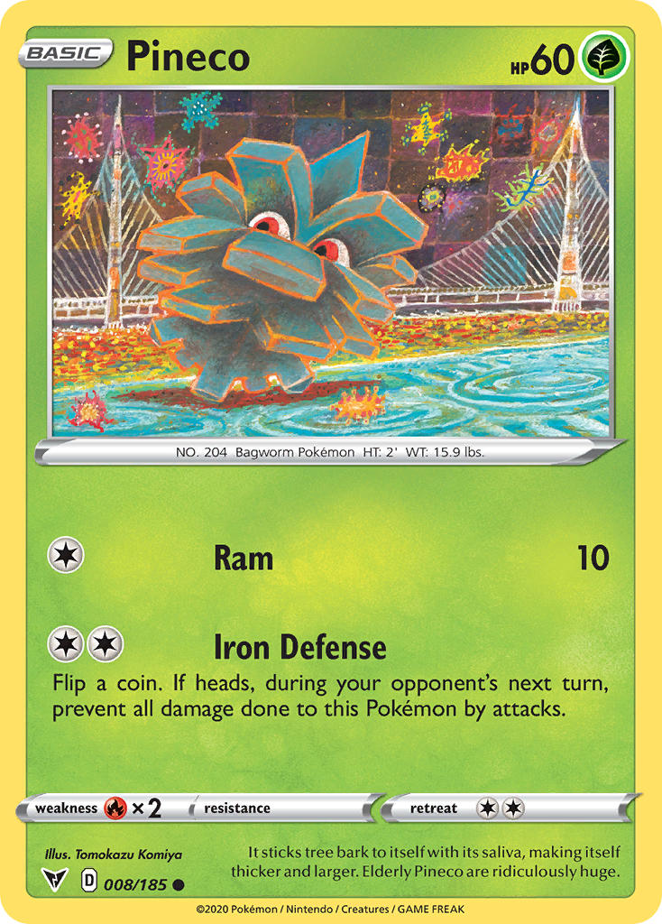 Pineco (008/185) [Sword & Shield: Vivid Voltage] | Jomio and Rueliete's Cards and Comics