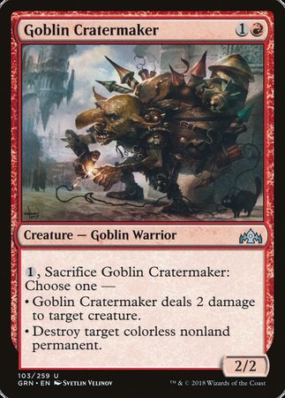 Goblin Cratermaker [Guilds of Ravnica] | Jomio and Rueliete's Cards and Comics