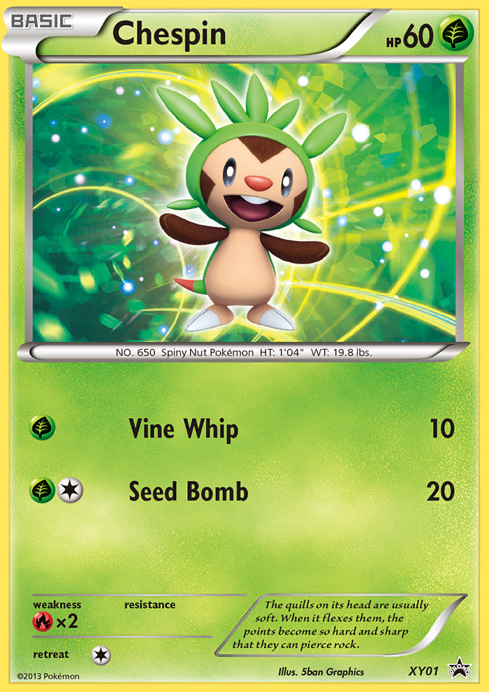 Chespin (XY01) [XY: Black Star Promos] | Jomio and Rueliete's Cards and Comics