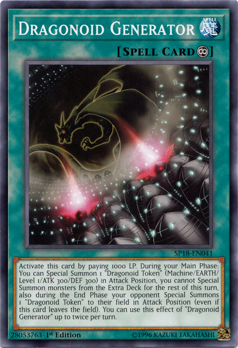 Dragonoid Generator [SP18-EN041] Common | Jomio and Rueliete's Cards and Comics