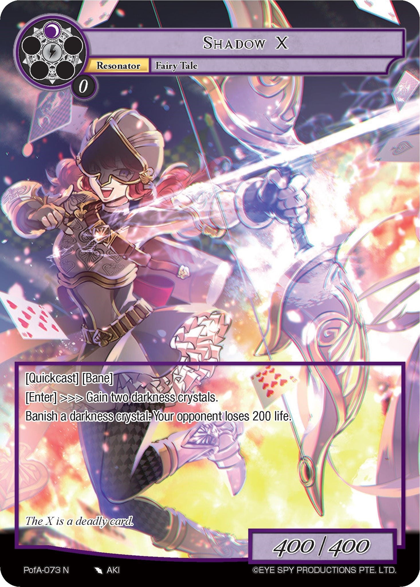 Shadow X (Full Art) (PofA-073) [Alice Origin IV: Prologue of Attoractia] | Jomio and Rueliete's Cards and Comics