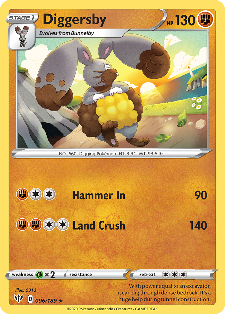 Diggersby (096/189) [Sword & Shield: Darkness Ablaze] | Jomio and Rueliete's Cards and Comics