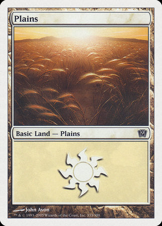 Plains (333) [Ninth Edition] | Jomio and Rueliete's Cards and Comics