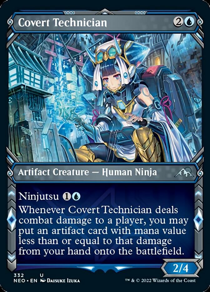 Covert Technician (Showcase Ninja) [Kamigawa: Neon Dynasty] | Jomio and Rueliete's Cards and Comics