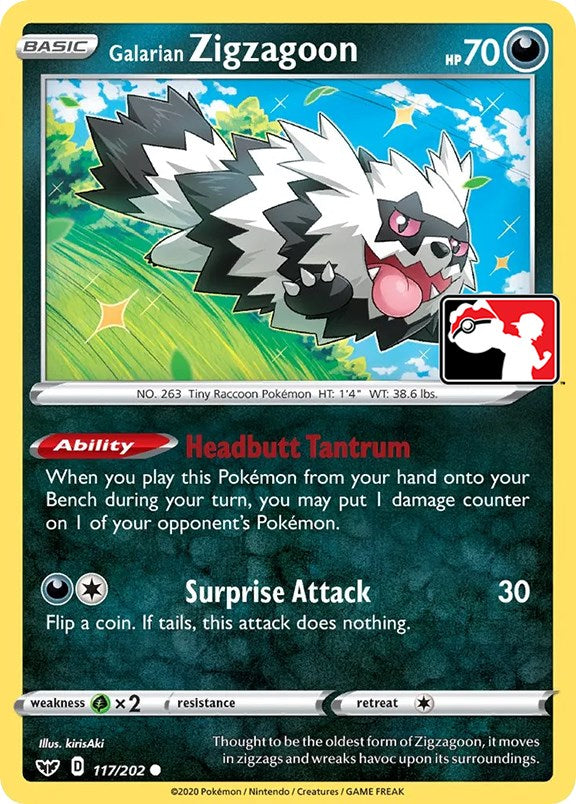 Galarian Zigzagoon (117/202) [Prize Pack Series One] | Jomio and Rueliete's Cards and Comics