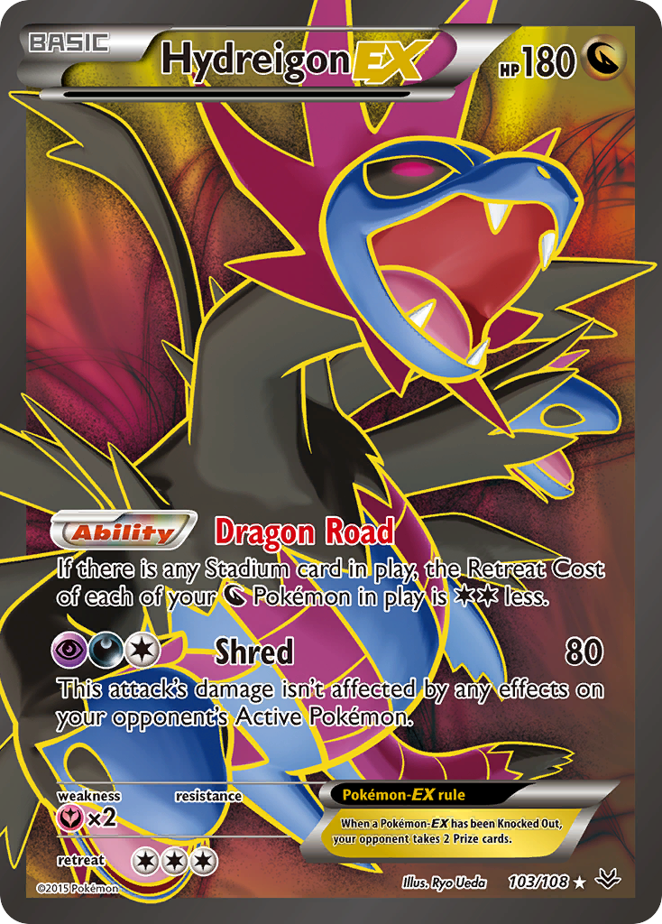 Hydreigon EX (103/108) [XY: Roaring Skies] | Jomio and Rueliete's Cards and Comics