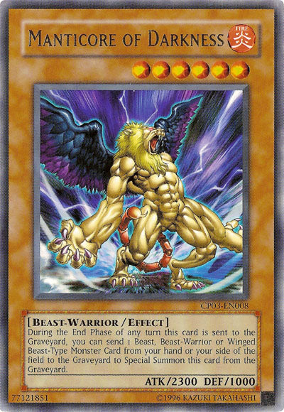 Manticore of Darkness [CP03-EN008] Rare | Jomio and Rueliete's Cards and Comics
