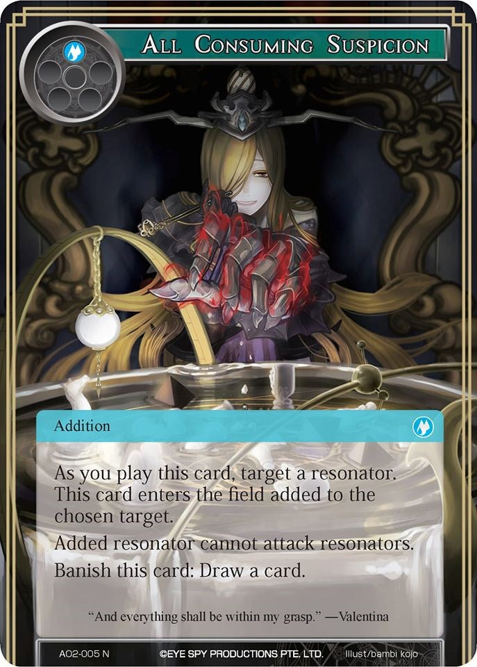 All Consuming Suspicion (AO2-005) [Alice Origin II] | Jomio and Rueliete's Cards and Comics