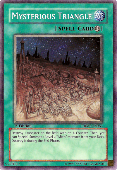 Mysterious Triangle [CRMS-EN062] Common | Jomio and Rueliete's Cards and Comics