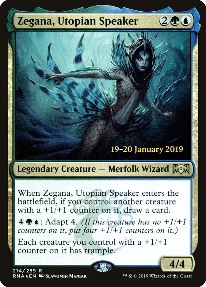 Zegana, Utopian Speaker [Ravnica Allegiance Prerelease Promos] | Jomio and Rueliete's Cards and Comics