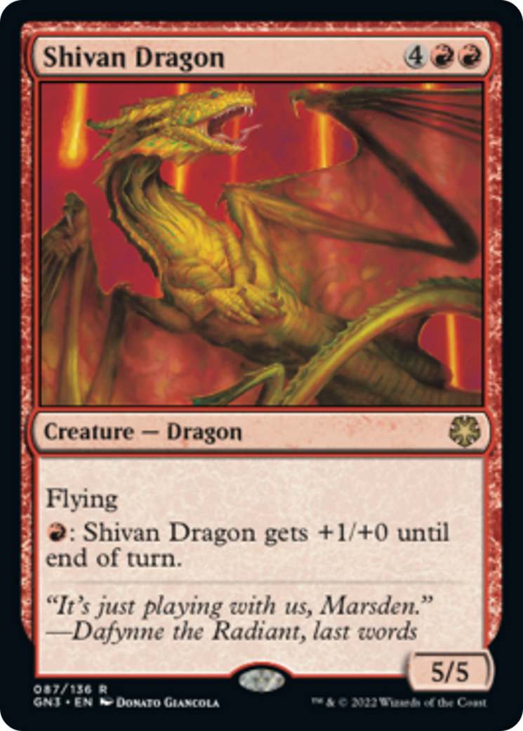 Shivan Dragon [Game Night: Free-for-All] | Jomio and Rueliete's Cards and Comics