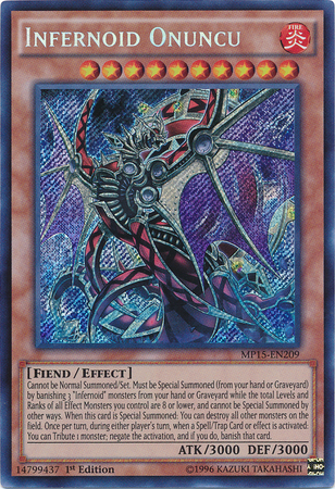 Infernoid Onuncu [MP15-EN209] Secret Rare | Jomio and Rueliete's Cards and Comics