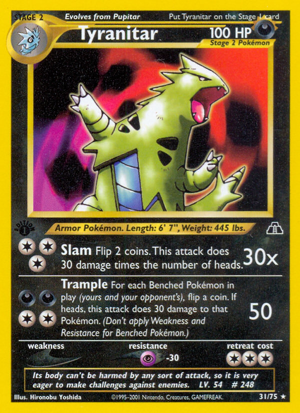 Tyranitar (31/75) [Neo Discovery 1st Edition] | Jomio and Rueliete's Cards and Comics