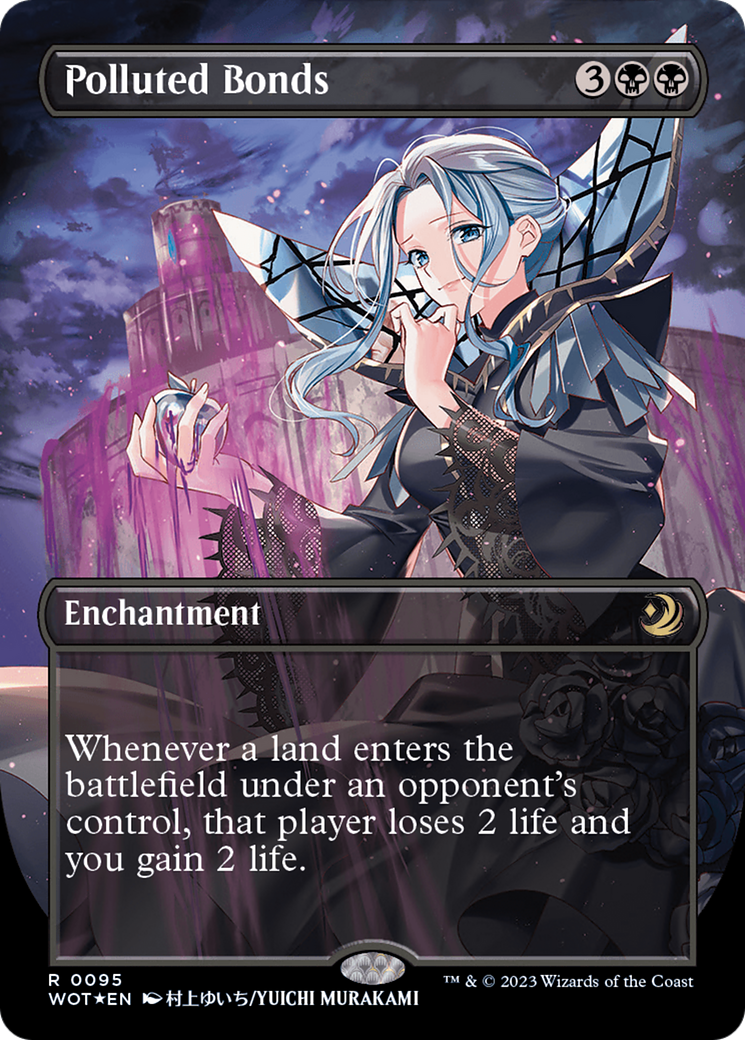 Polluted Bonds (Anime Borderless) (Confetti Foil) [Wilds of Eldraine: Enchanting Tales] | Jomio and Rueliete's Cards and Comics