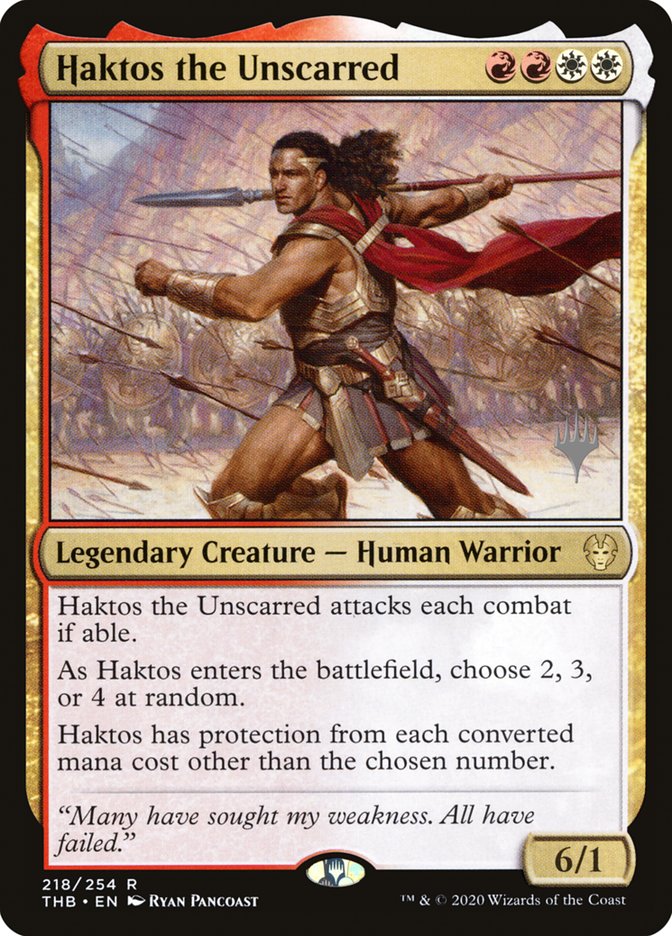 Haktos the Unscarred (Promo Pack) [Theros Beyond Death Promos] | Jomio and Rueliete's Cards and Comics