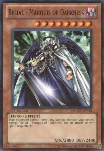 Belial - Marquis of Darkness [SDGU-EN015] Common | Jomio and Rueliete's Cards and Comics