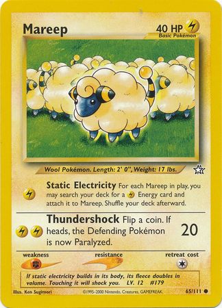 Mareep (65/111) [Neo Genesis Unlimited] | Jomio and Rueliete's Cards and Comics