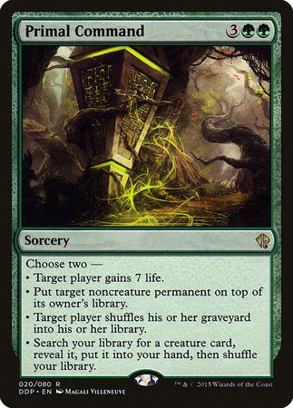 Primal Command [Duel Decks: Zendikar vs. Eldrazi] | Jomio and Rueliete's Cards and Comics